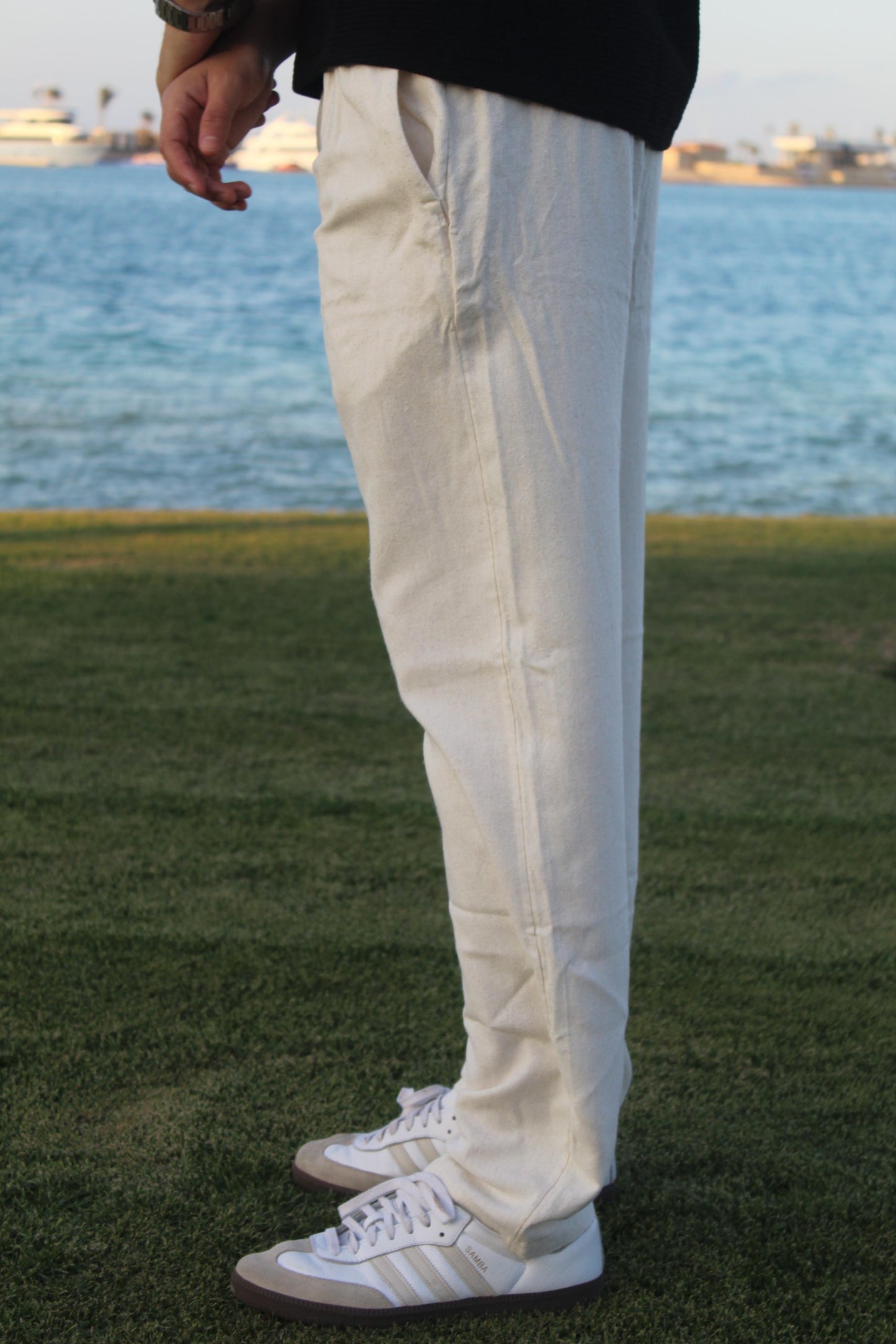 Beige Linen Pants