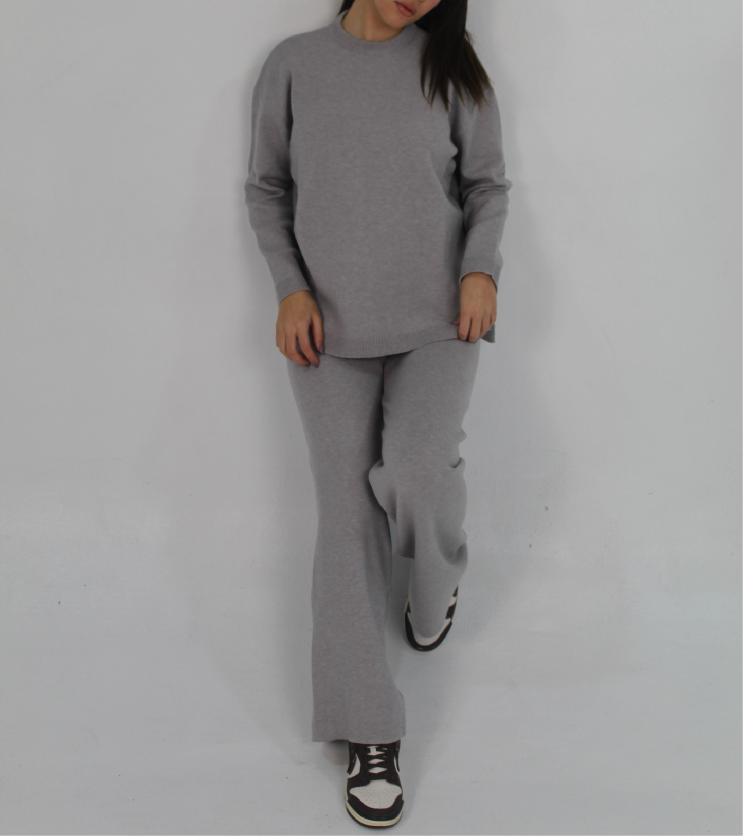 Knitted Set In Grey