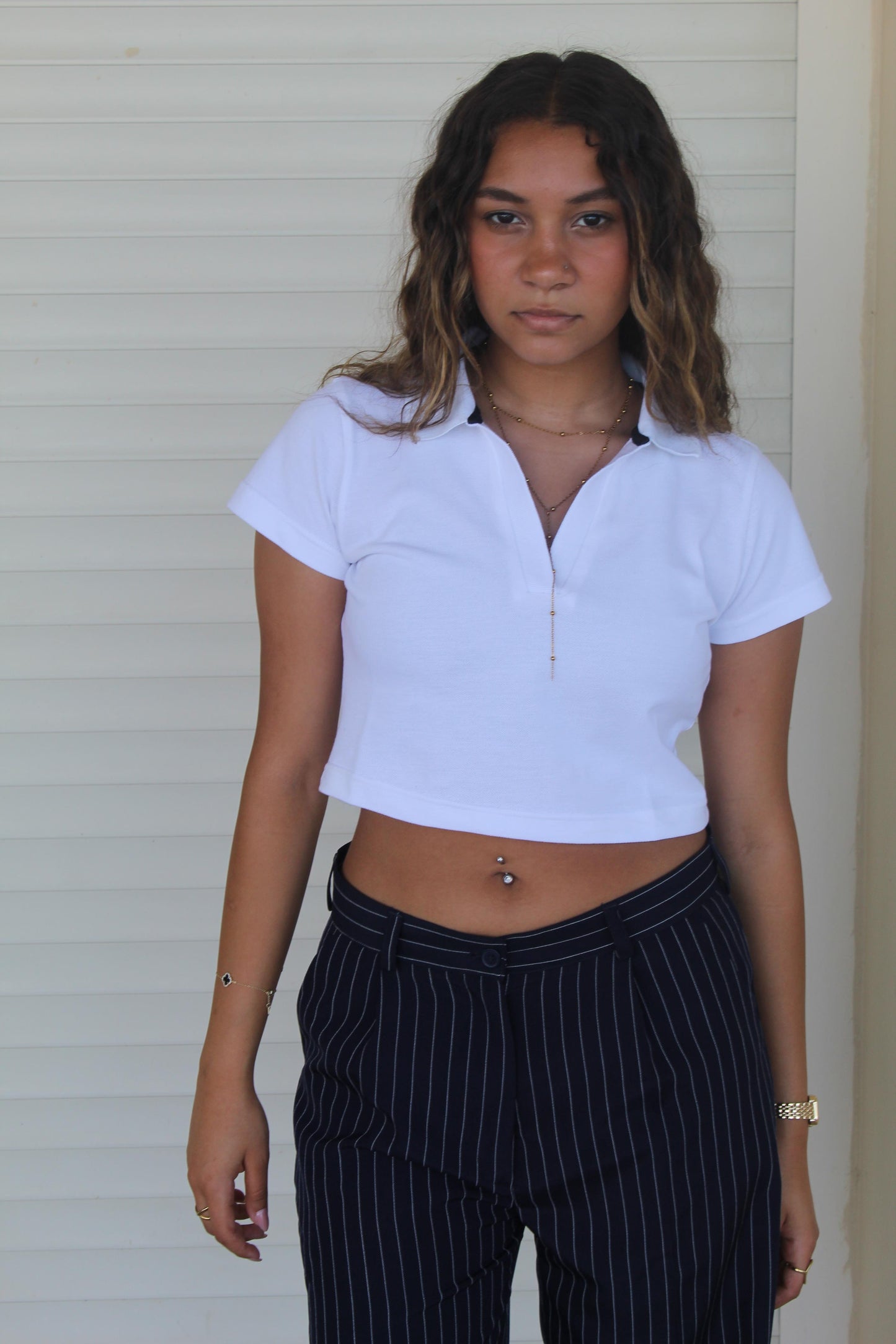 Cropped Polo Shirt