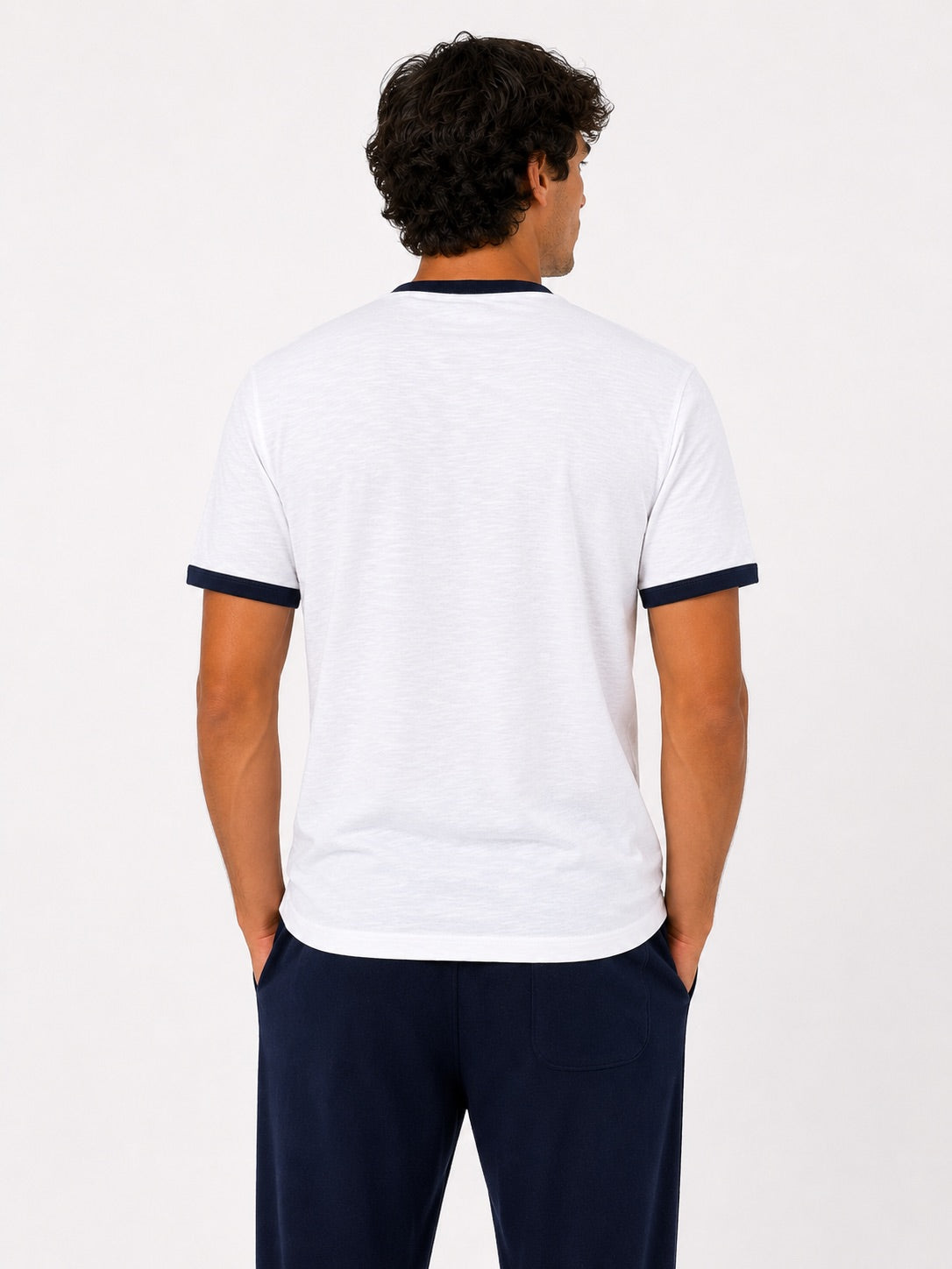 Basic Contrast Rib T-Shirt