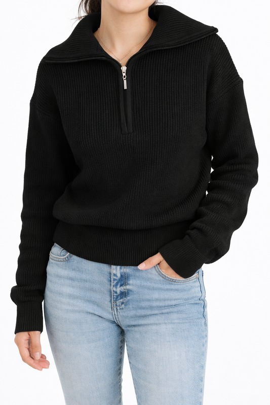 Knitted Quarter-Zip