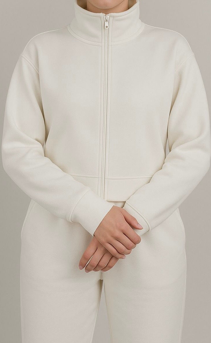 Cropped Zip-Up Jacket