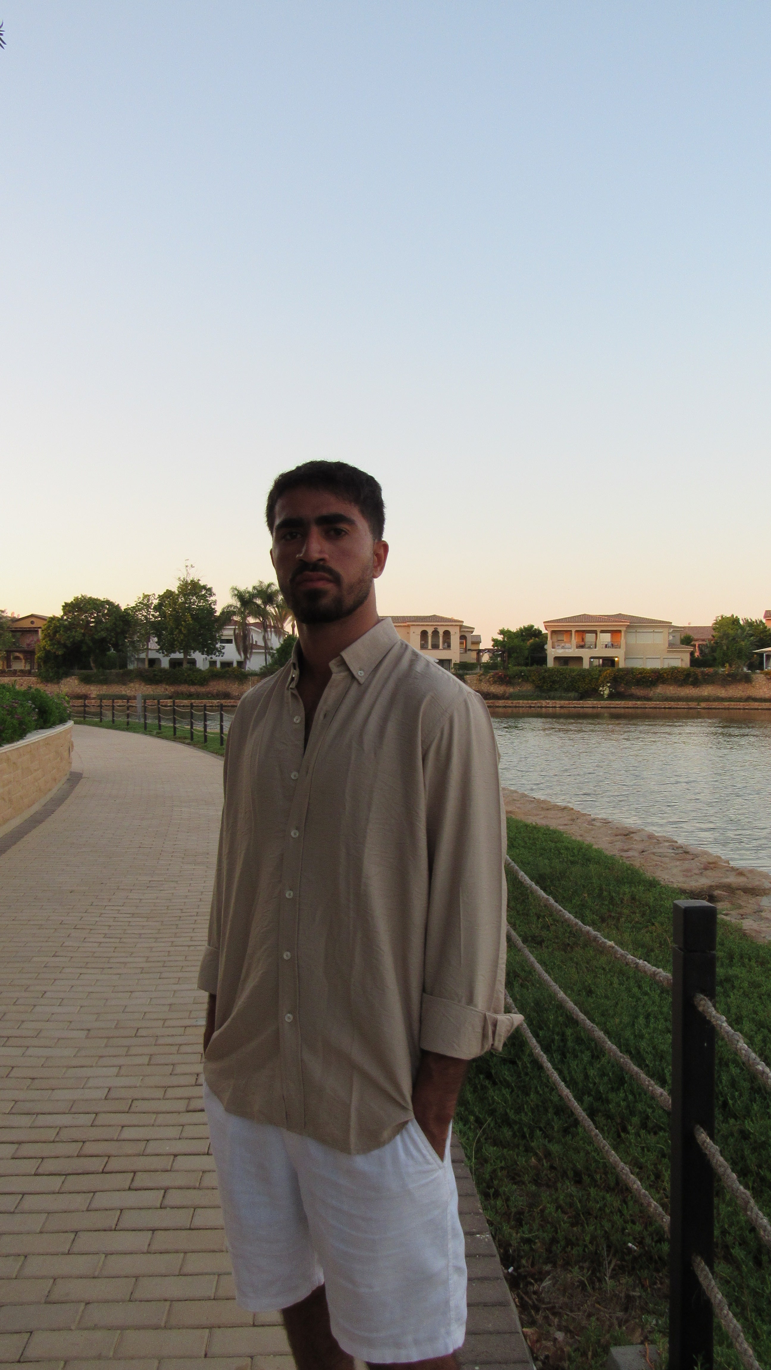 Linen Shirt With A Button-Down Collar