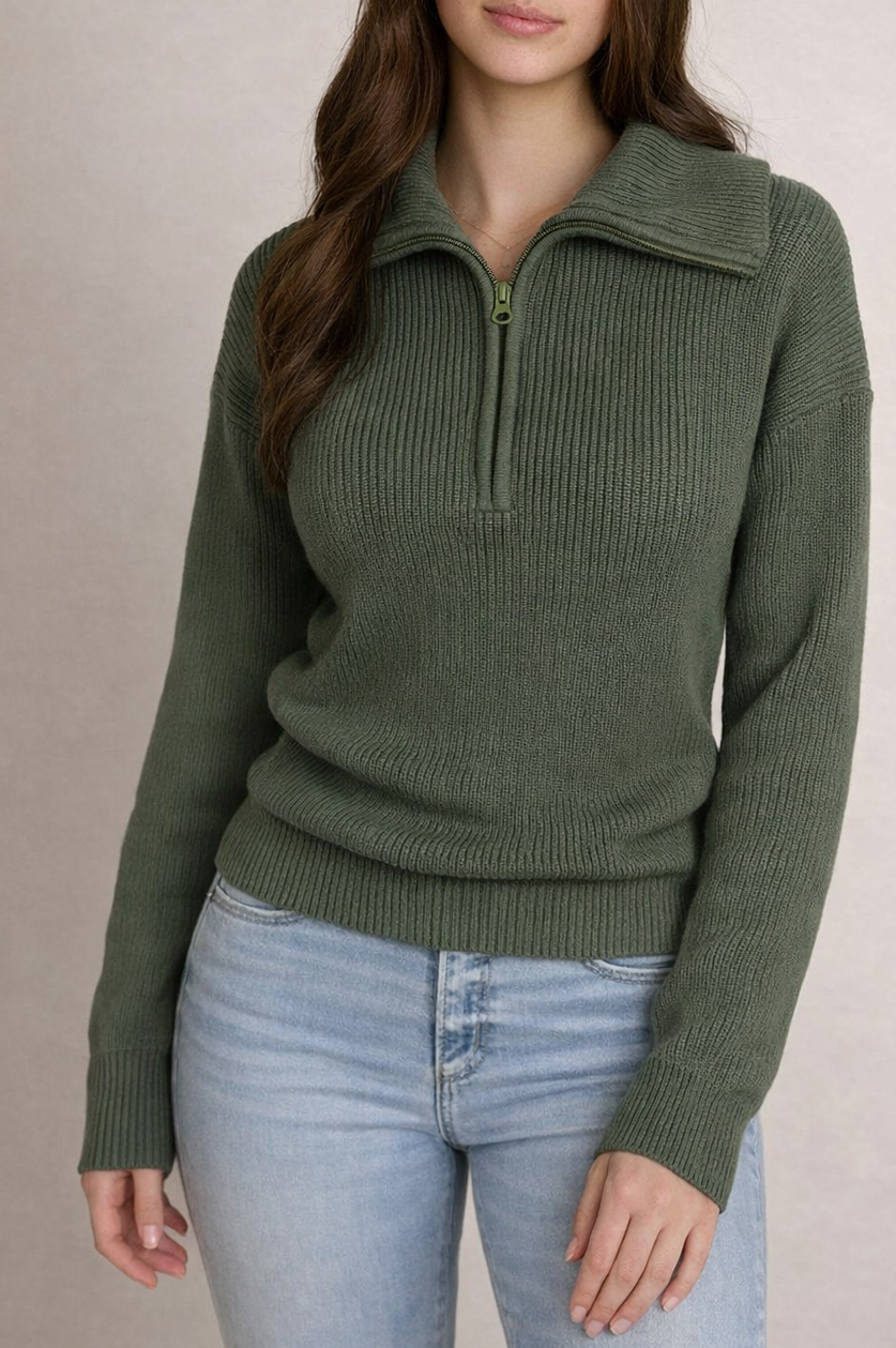 Knitted Quarter-Zip