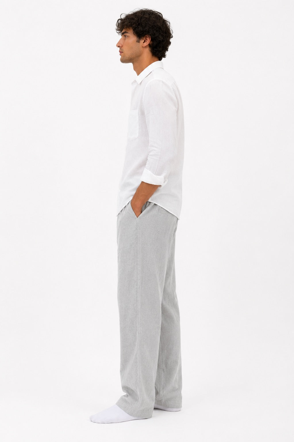 Textured Grey Pants