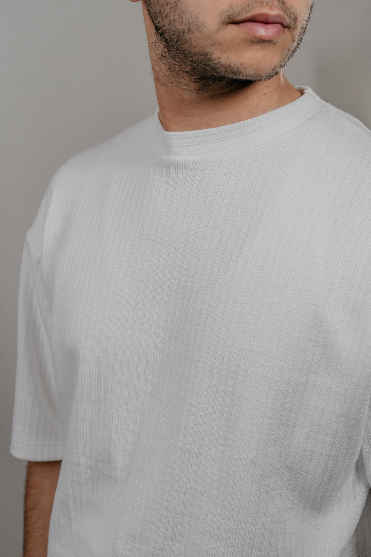 Textured Round Shirt