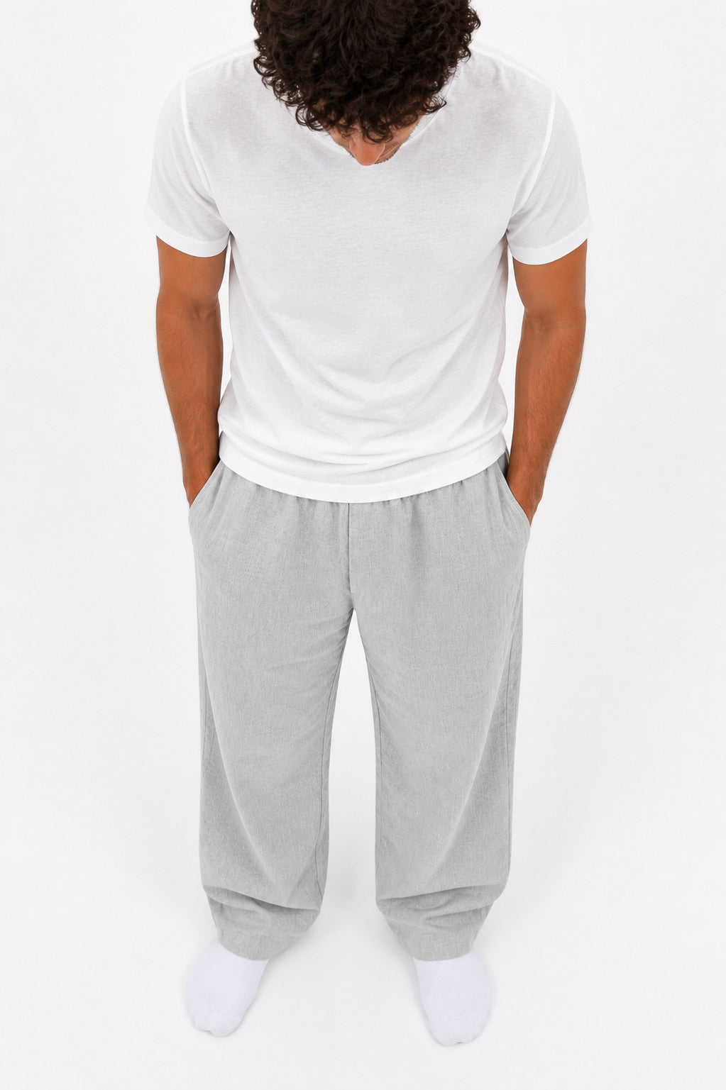 Textured Grey Pants