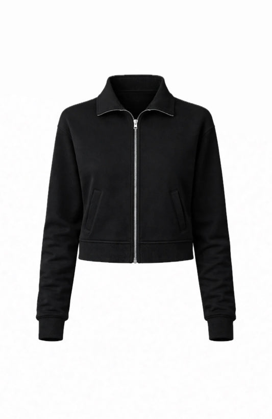 Cropped Zip-Up Jacket