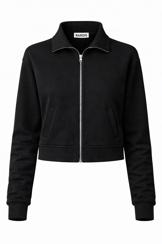 Cropped Zip-Up Jacket