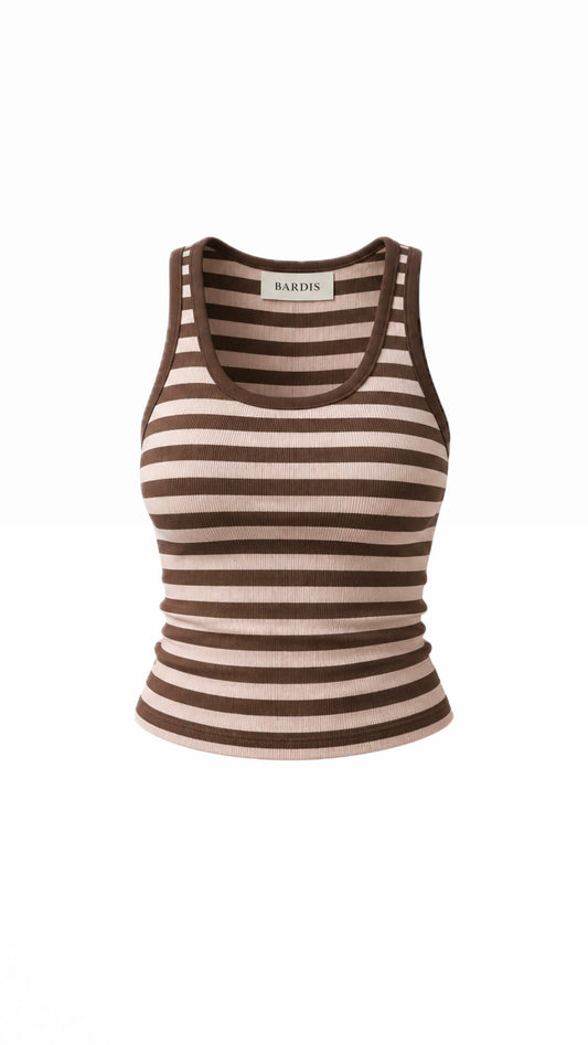 Ribbed Stripe Tank
