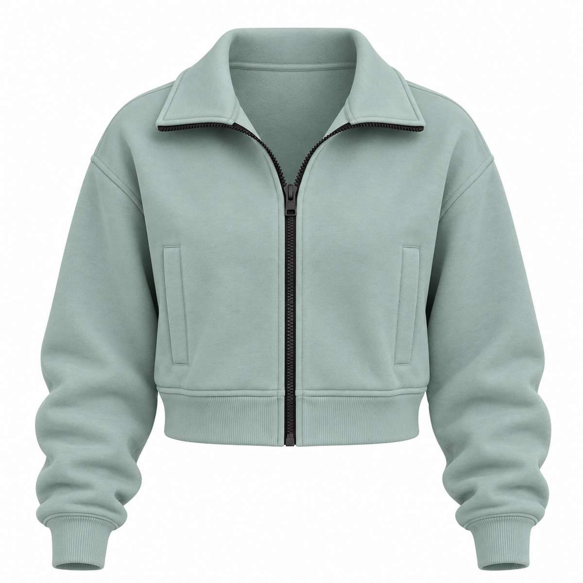 Cropped Zip-Up Jacket